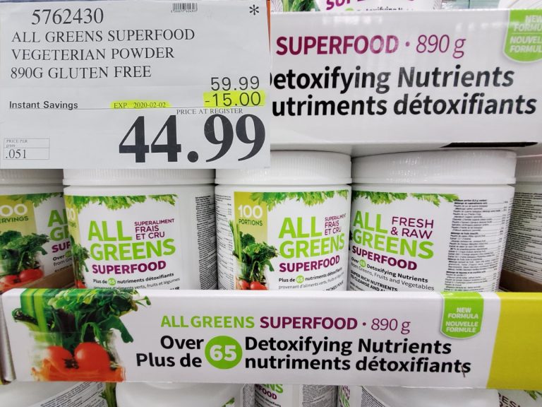 5762430 ALL GREENS SUPERFOOD VEGETARIAN POWDER 890G GLUTEN FREE 15 00