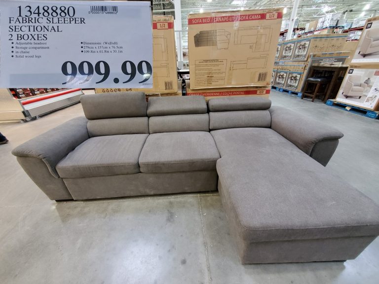 1348880 FABRIC SLEEPER SECTIONAL 2 BOXES 999 99 Costco East Fan Blog   20200124 110300 768x576 