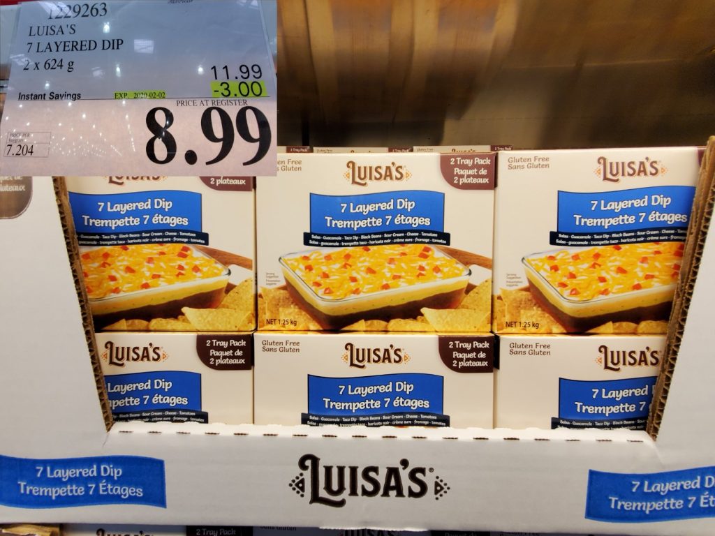 1229263 LUISA S 7 LAYERED DIP 2 X 624 G 3 00 INSTANT SAVINGS EXPIRES ON