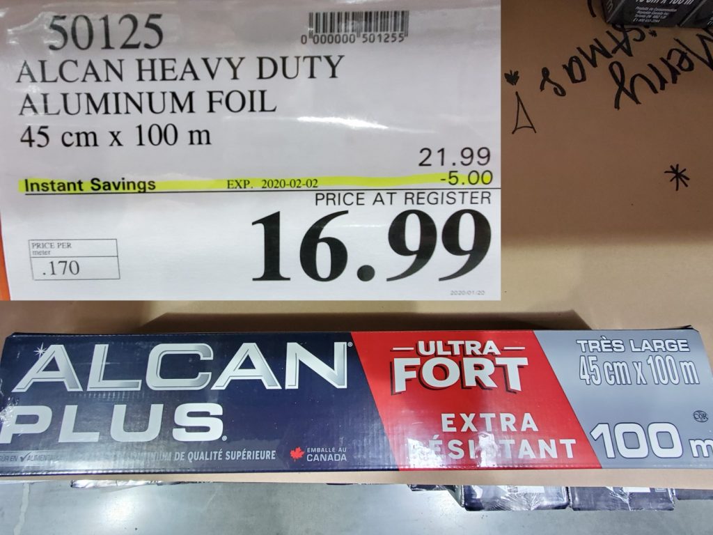 50125 ALCAN HEAVY DUTY ALUMINUM FOIL 45 CM X 100 M 5 00 INSTANT SAVINGS