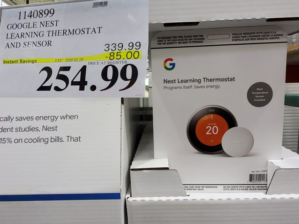 nest learning thermostat costco