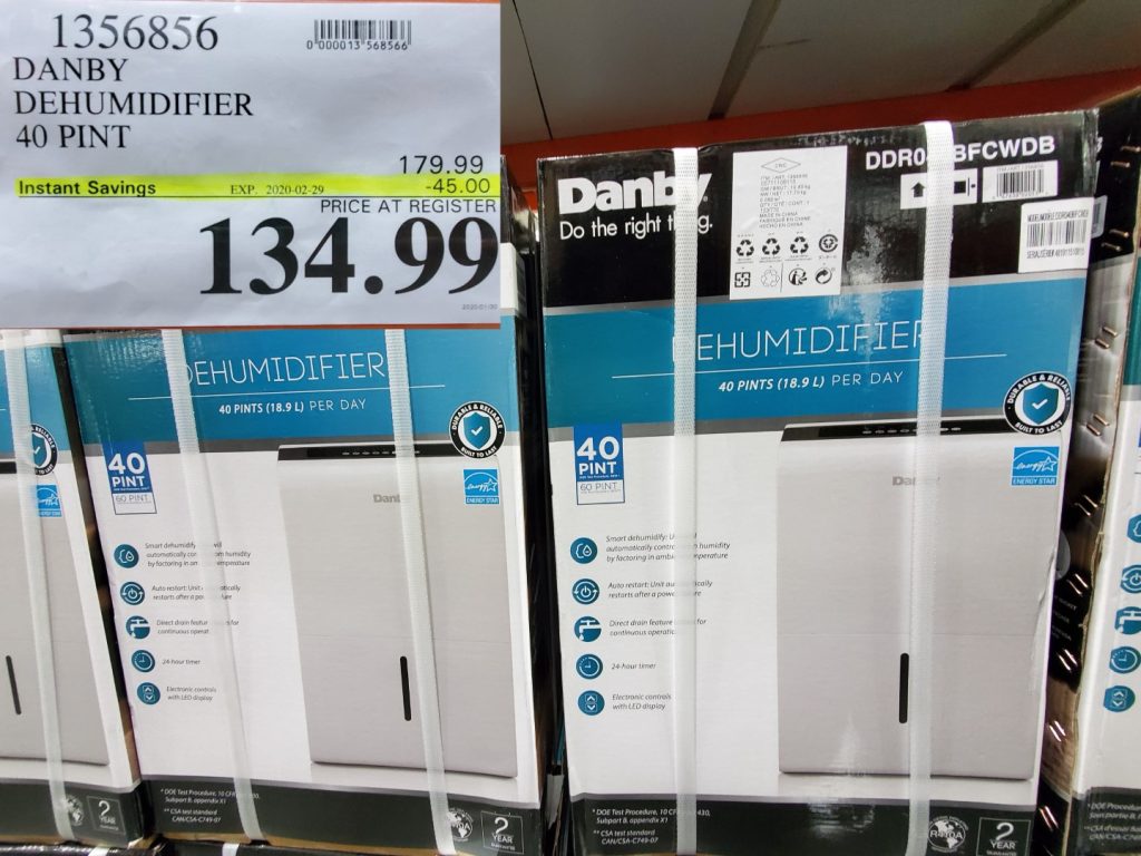 1356856 DANBY DEHUMIDIFIER 40 PINT 45 00 INSTANT SAVINGS EXPIRES ON