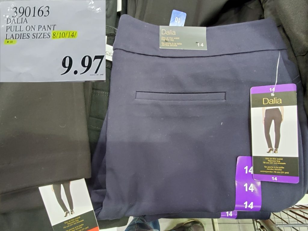 390163 DALIA PULL ON PANT LADIES SIZES 8 10 14 9 97 Costco East Fan Blog