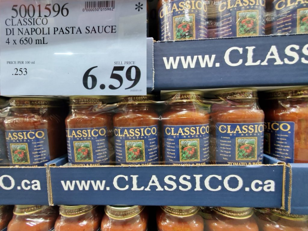 5001596 CLASSICO DI NAPOLI PASTA SAUCE 4 X 650 ML 6 59 Costco East Fan Blog