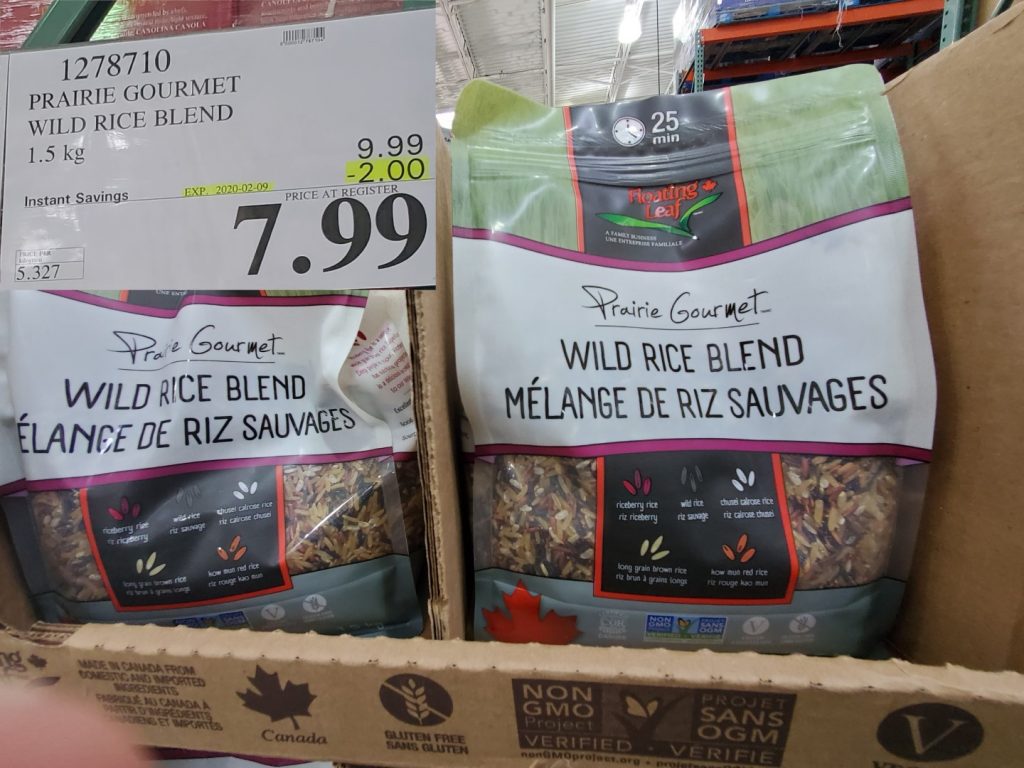 1278710 PRAIRIE GOURMET WILD RICE BLEND 1 5 KG 2 00 INSTANT SAVINGS EXPIRES ON 2020 02 09 7 99