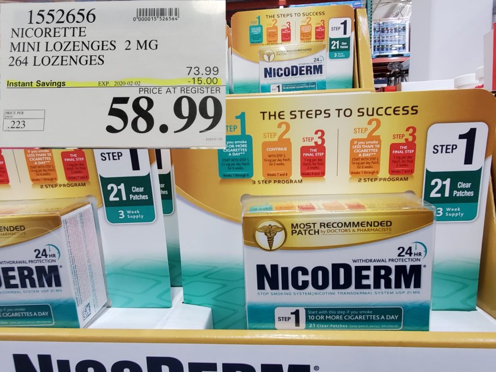 1552656 NICORETTE MINI LOZENGES 2 MG 264 LOZENGES 15 00 INSTANT SAVINGS