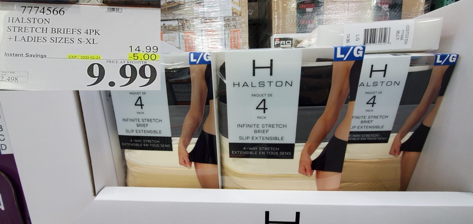 7774566 HALSTON STRETCH BRIEFS 4PK LADIES SIZES S XL 5 00 INSTANT