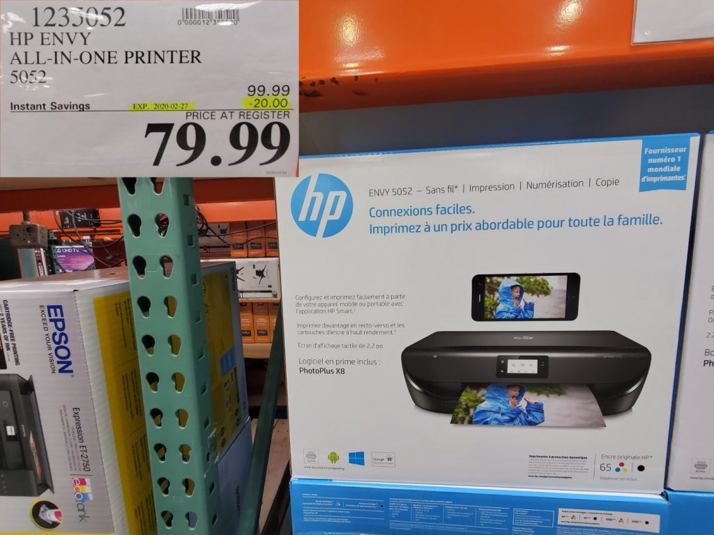 1235052 HP ENVY ALL IN ONE PRINTER 5052 20 00 INSTANT SAVINGS EXPIRES ON 2020 02 27 79 99