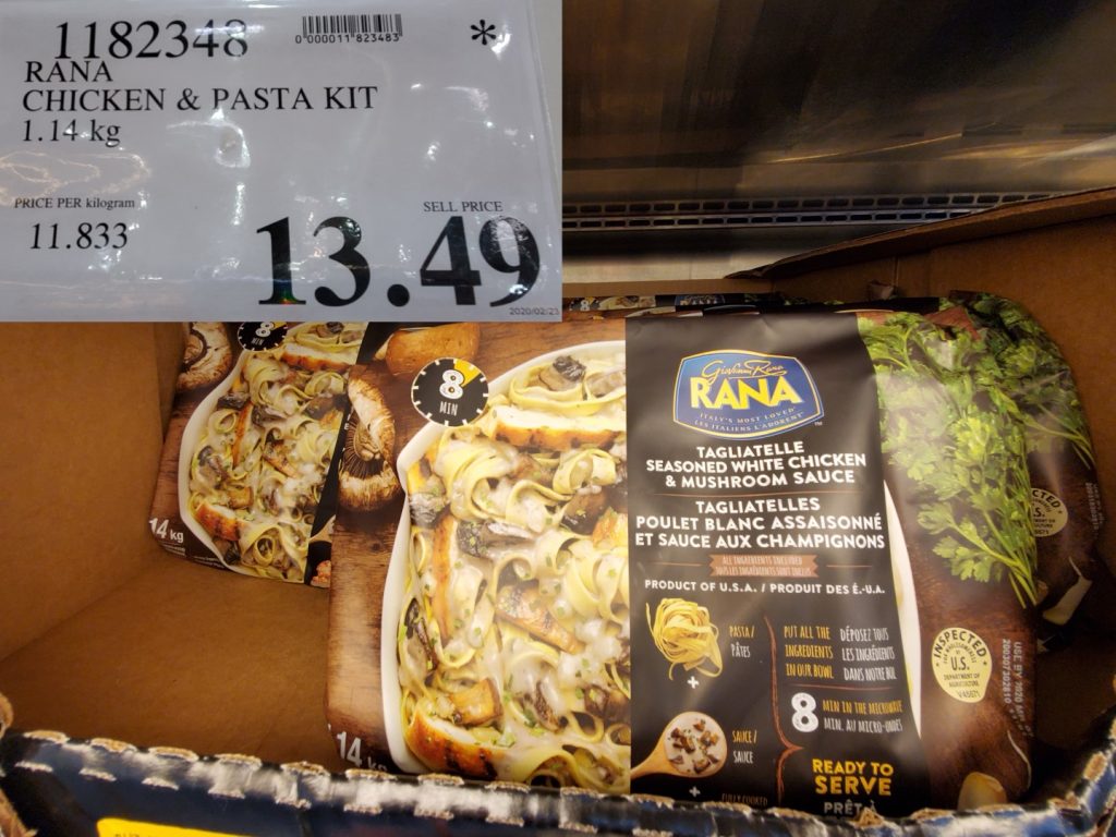 1182348 RANA CHICKEN PASTA KIT 1 14 KG 13 49 Costco East Fan Blog