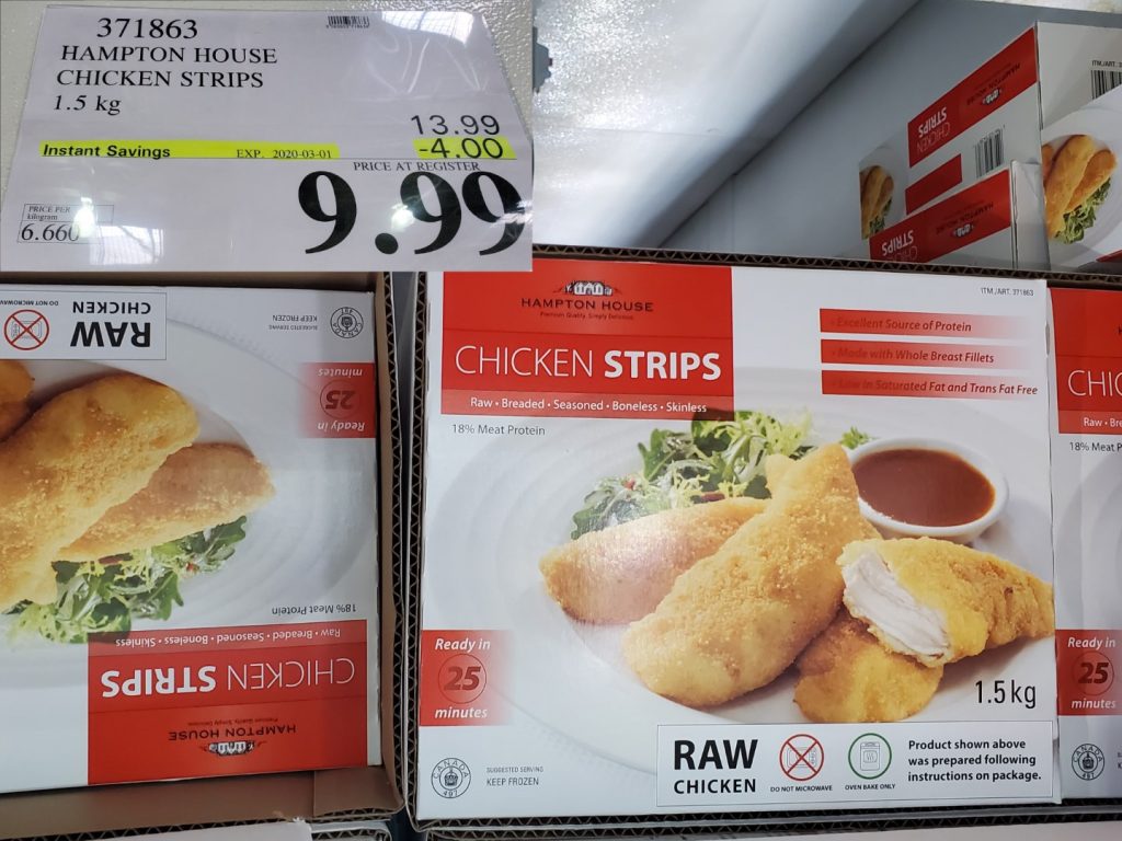 371863 HAMPTON HOUSE CHICKEN STRIPS 1 5KG 4 00 INSTANT SAVINGS EXPIRES ON 2020 03 01 9 99