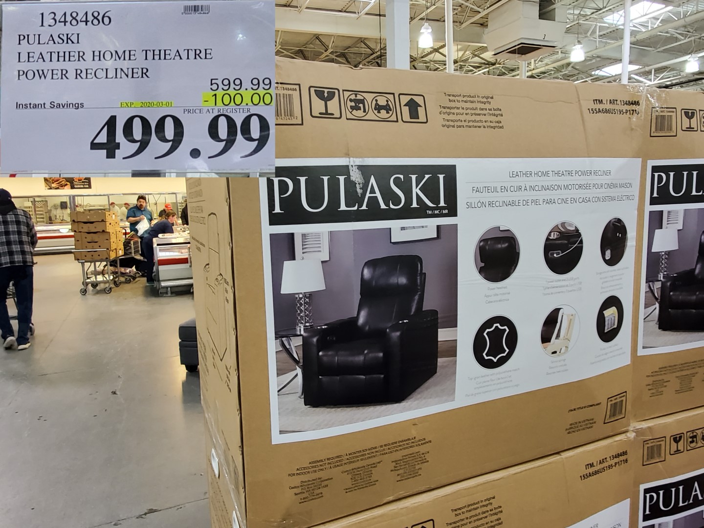 Pulaski theater 2025 recliner costco