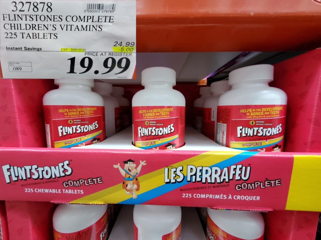 327878 FLINTSTONES COMPLETE CHILDREN S VITAMINS 225 TABLETS 5 00