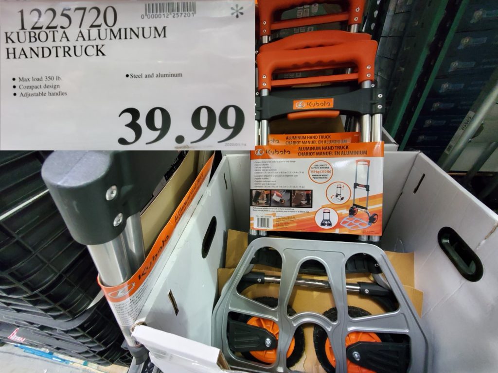 1225720 KUBOTA ALUMINUM HANDTRUCK 39 99 Costco East Fan Blog