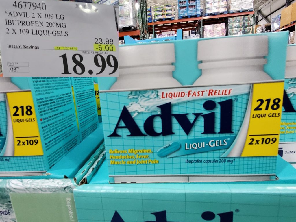4677940 ADVIL 2 X 109 LG IBUPROFEN 200MG 2 X 109 LIQUI GELS 5 00