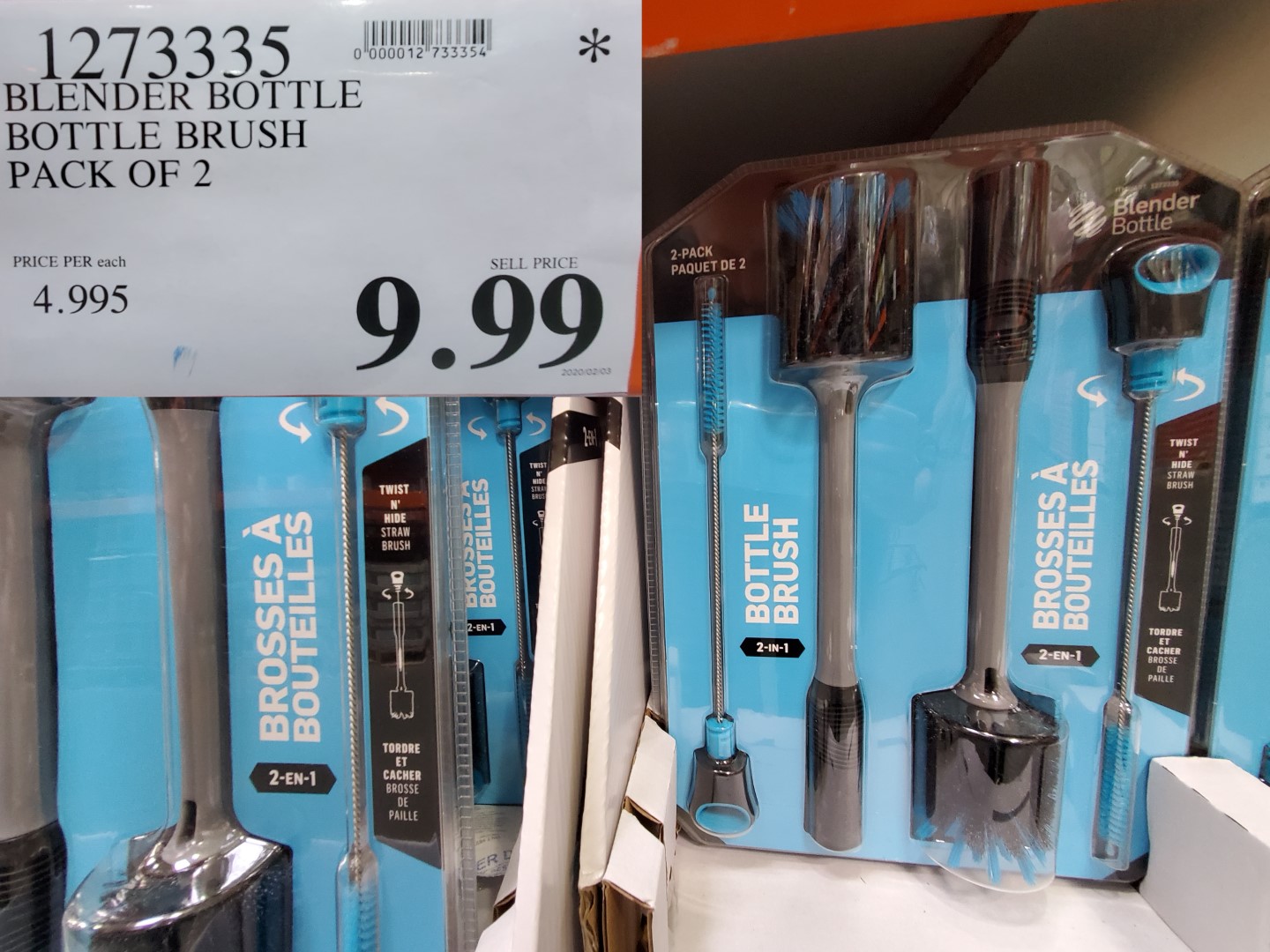 Costco Blender Bottle - Straw & Bottle 2-in-1 Brush Set - 2 Pack - $6.99  (normally $9.99) 