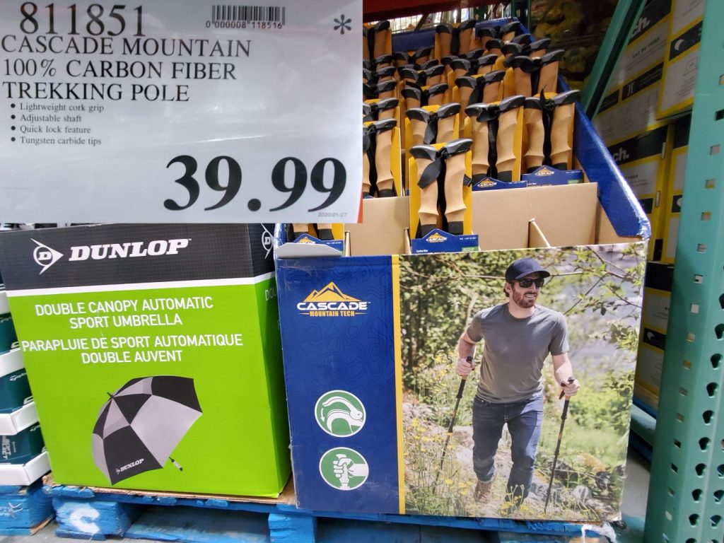 811851 CASCADE MOUNTAIN 100 CARBON FIBER TREKKING POLE 39 99 Costco
