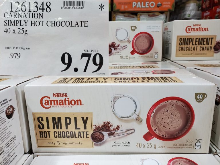1261348 CARNATION SIMPLY HOT CHOCOLATE 40 X 25G 9 79 Costco East Fan Blog