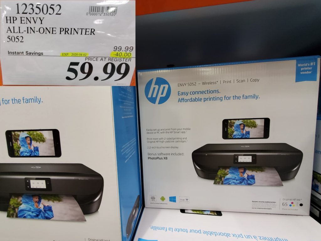 1235052 HP ENVY ALL IN ONE PRINTER 5052 40 00 INSTANT SAVINGS EXPIRES ON 2020 04 02 59 99