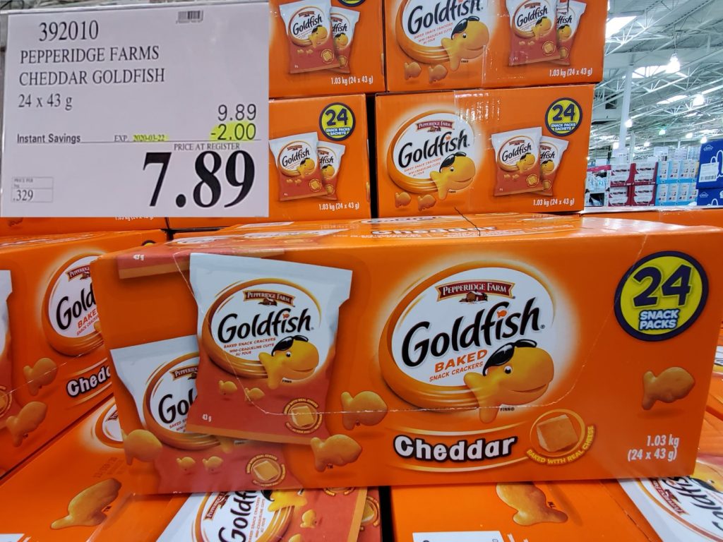 392010 PEPPERIDGE FARMS CHEDDAR GOLDFISH 24 X 43 G 2 00 INSTANT SAVINGS