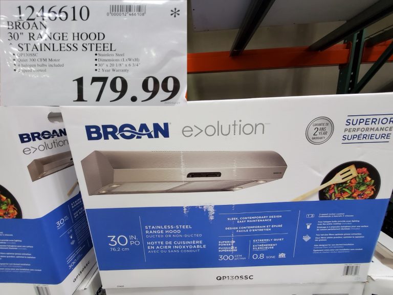 1246610 BROAN 30 RANGE HOOD STAINLESS STEEL 179 99 Costco East Fan Blog