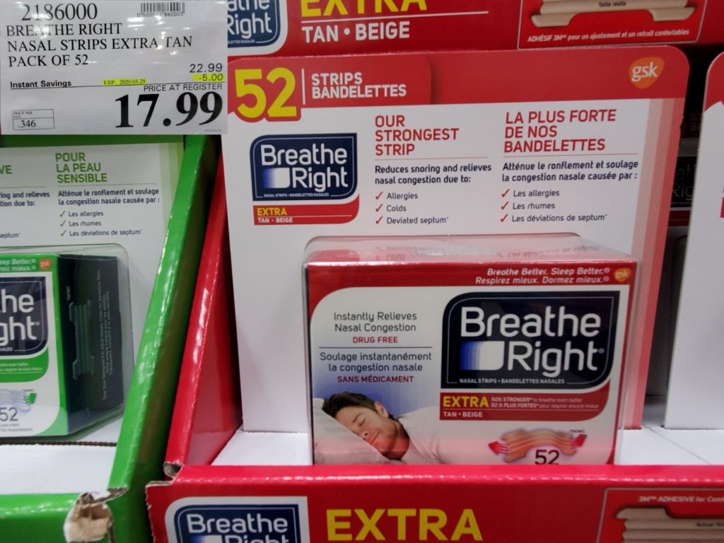 2186000 BREATHE RIGHT NASAL STRIPS EXTRA TAN PACK OF 52 5 00 INSTANT