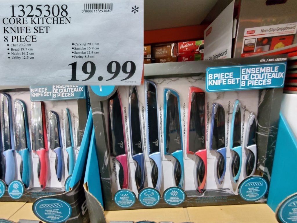 1325308 CORE KITCHEN KNIFE SET 8 PIECE 19 99 Costco East Fan Blog