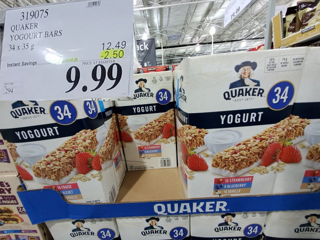 319075 QUAKER YOGOURT BARS 34 x 35G 2 50 INSTANT SAVINGS EXPIRES ON ...