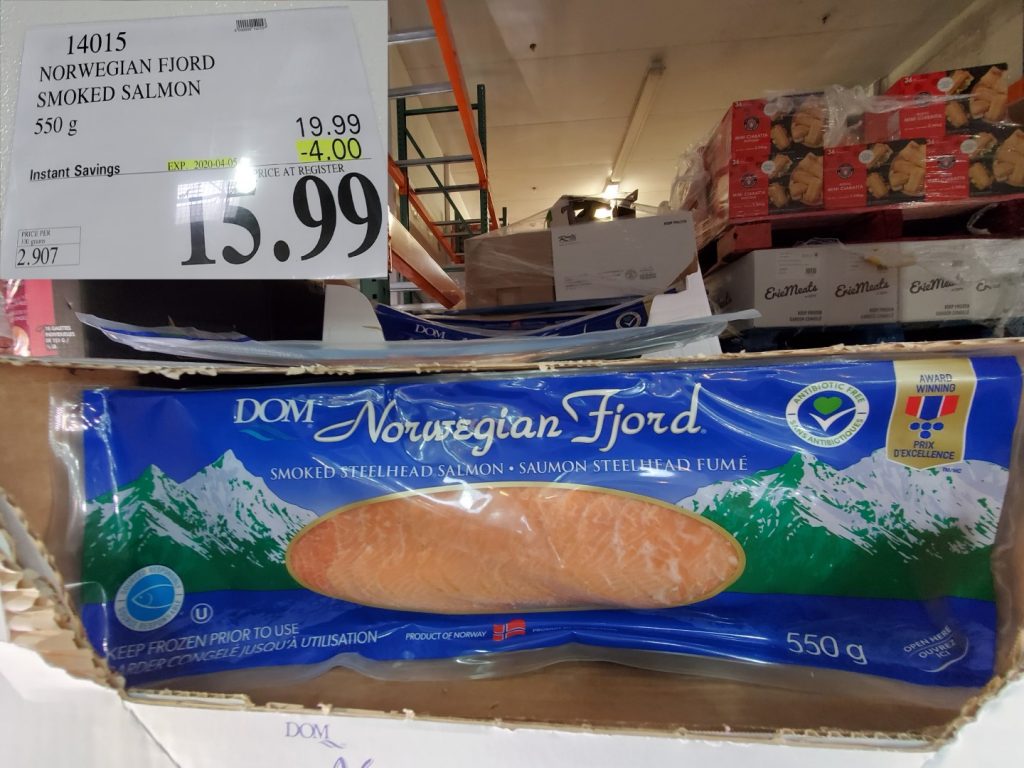 14015 Norwegian Fjord Smoked Salmon 550 G 4 00 Instant Savings Expires On 2020 04 05 15 99