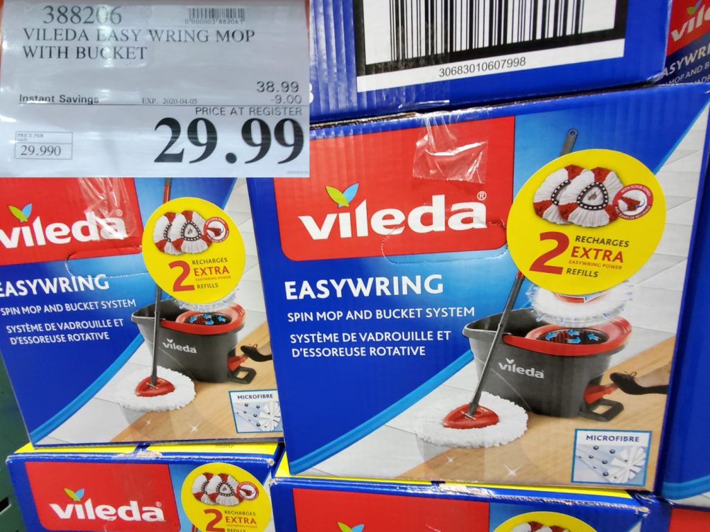 388206 VILEDA EASY WRING MOP WITH BUCKET 9 00 INSTANT SAVINGS EXPIRES ON 2020 04 05 29 99