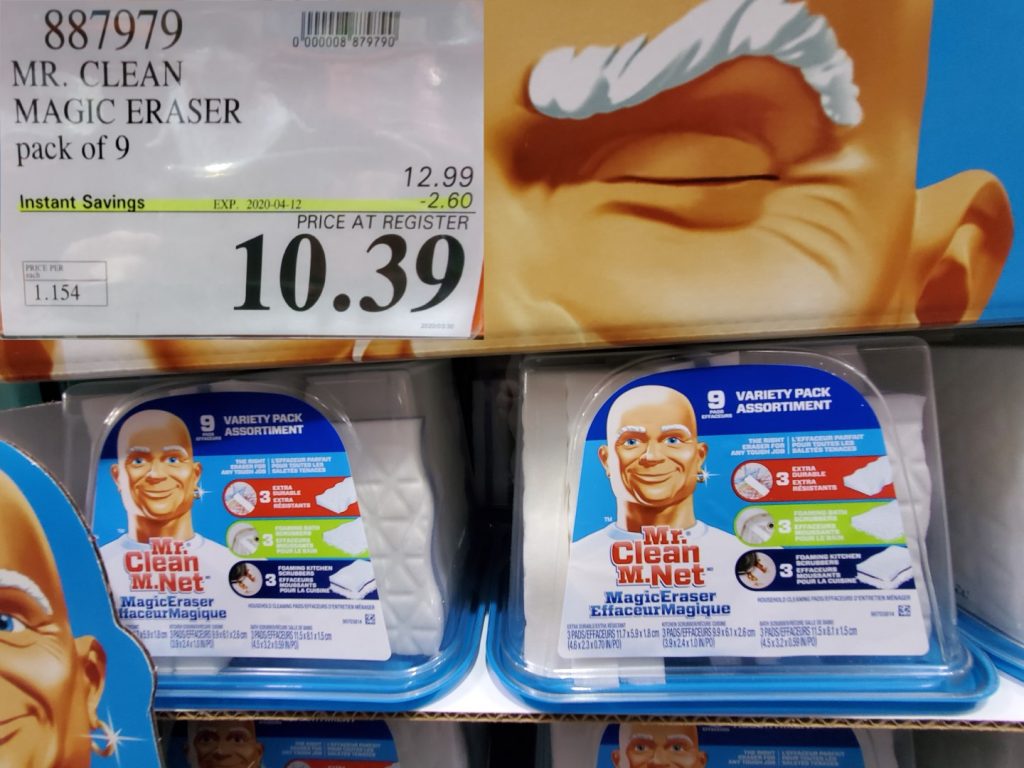 887979 MR CLEAN MAGIC ERASER PACK OF 9 2 60 INSTANT SAVINGS EXPIRES ON