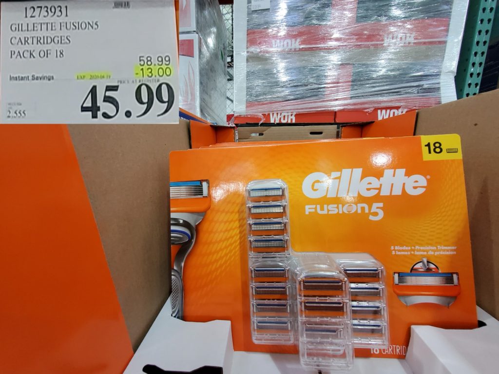 1273931 GILLETTE FUSION5 CARTRIDGES PACK OF 18 13 00 INSTANT SAVINGS