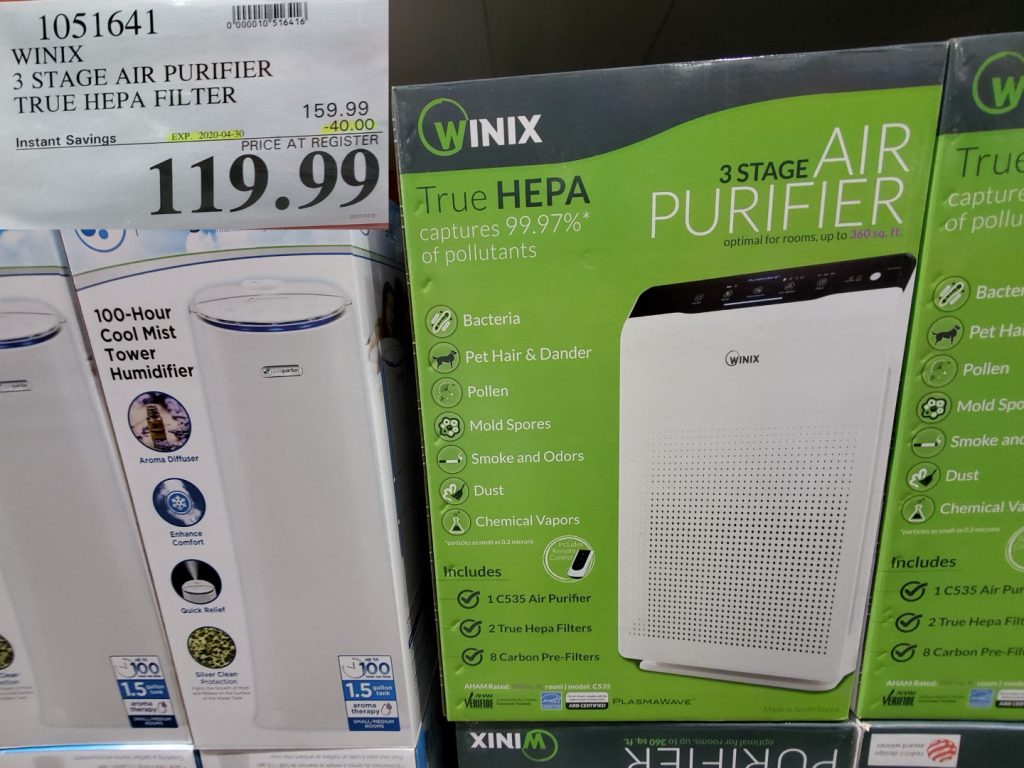 1051641 WINIX 3 STAGE AIR PURIFIER TRUE HEPA FILTER 40 00 INSTANT