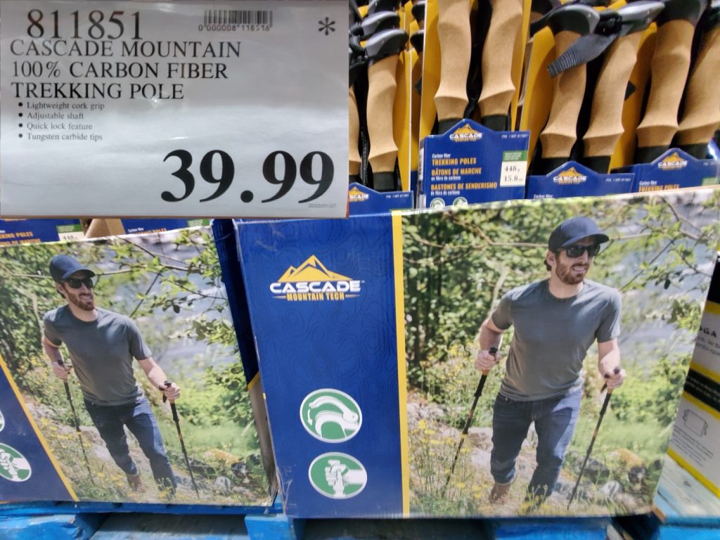 811851 CASCADE MOUNTAIN 100 CARBON FIBER TREKKING POLE 39 99 Costco