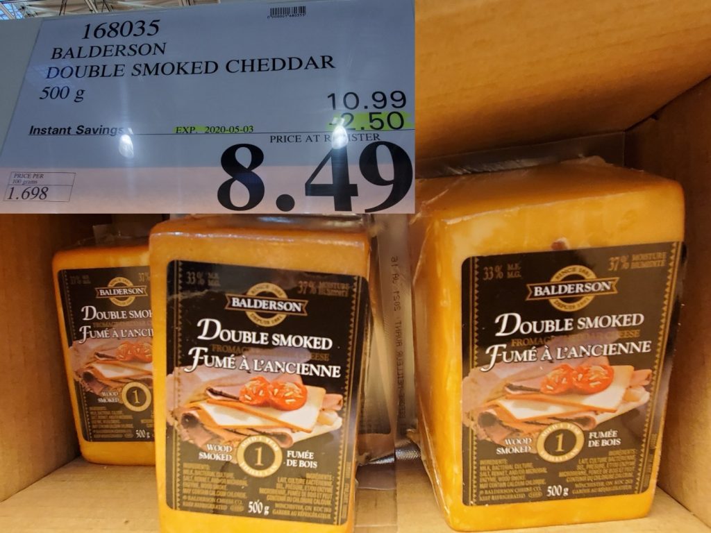 168035 BALDERSON DOUBLE SMOKED CHEDDAR 500 G 2 50 INSTANT SAVINGS