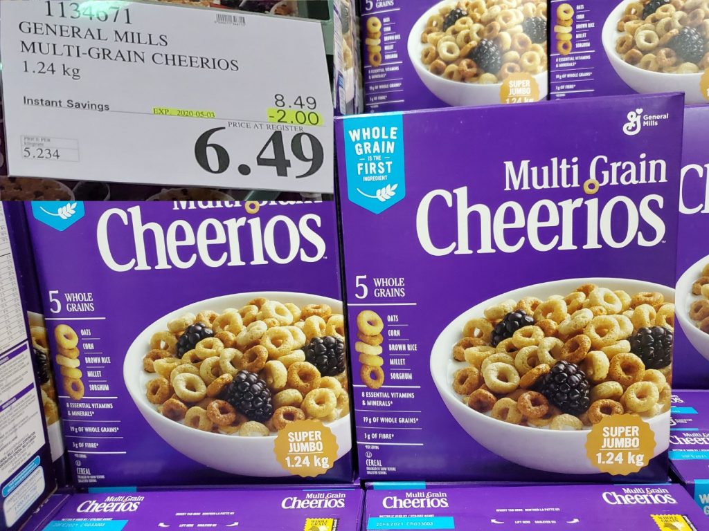 1134671 GENERAL MILLS MULTI GRAIN CHEERIOS 1 24 KG 2 00 INSTANT SAVINGS EXPIRES ON 2020 05 03 6