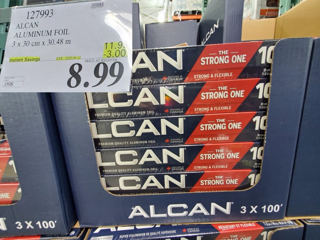 127993 ALCAN ALUMINUM FOIL 3 X 30 CM X 30 48 M 3 00 INSTANT SAVINGS