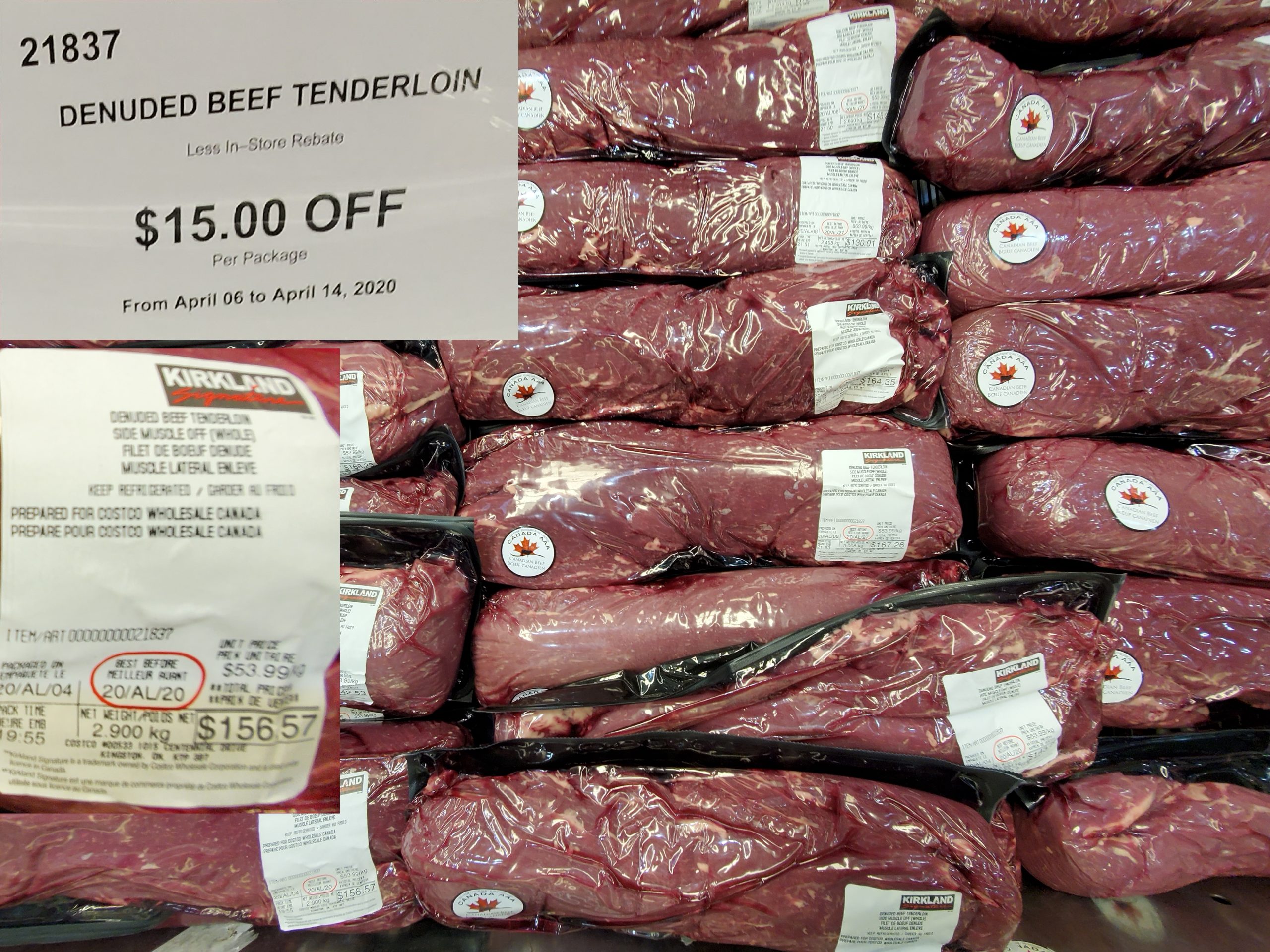 Costco meat dept beef