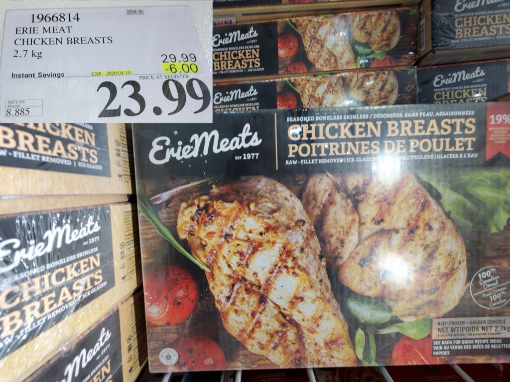 1966814 ERIE MEAT CHICKEN BREASTS 2 7KG 6 00 INSTANT SAVINGS EXPIRES ON 2020 04 19 23 99