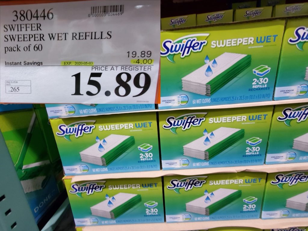 380446 SWIFFER SWEEPER WET REFILLS PACK OF 60 4 00 INSTANT SAVINGS ...