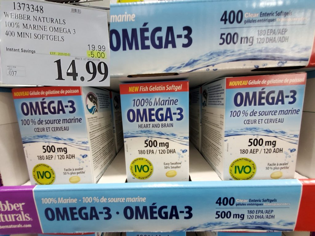1373348 WEBBER NATURALS 100 MARINE OMEGA 3 400 MINI SOFTGELS 5 00