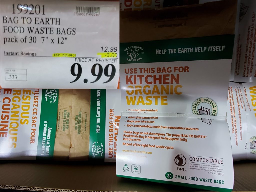 199201 BAG TO EARTH FOOD WASTE BAGS PACK OF 30 7 X 12 3 00 INSTANT
