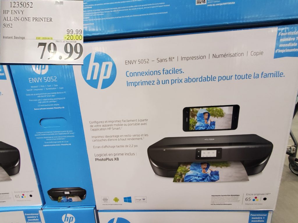 1235052 HP ENVY ALL IN ONE PRINTER 5052 20 00 INSTANT SAVINGS EXPIRES ON 2020 04 30 79 99