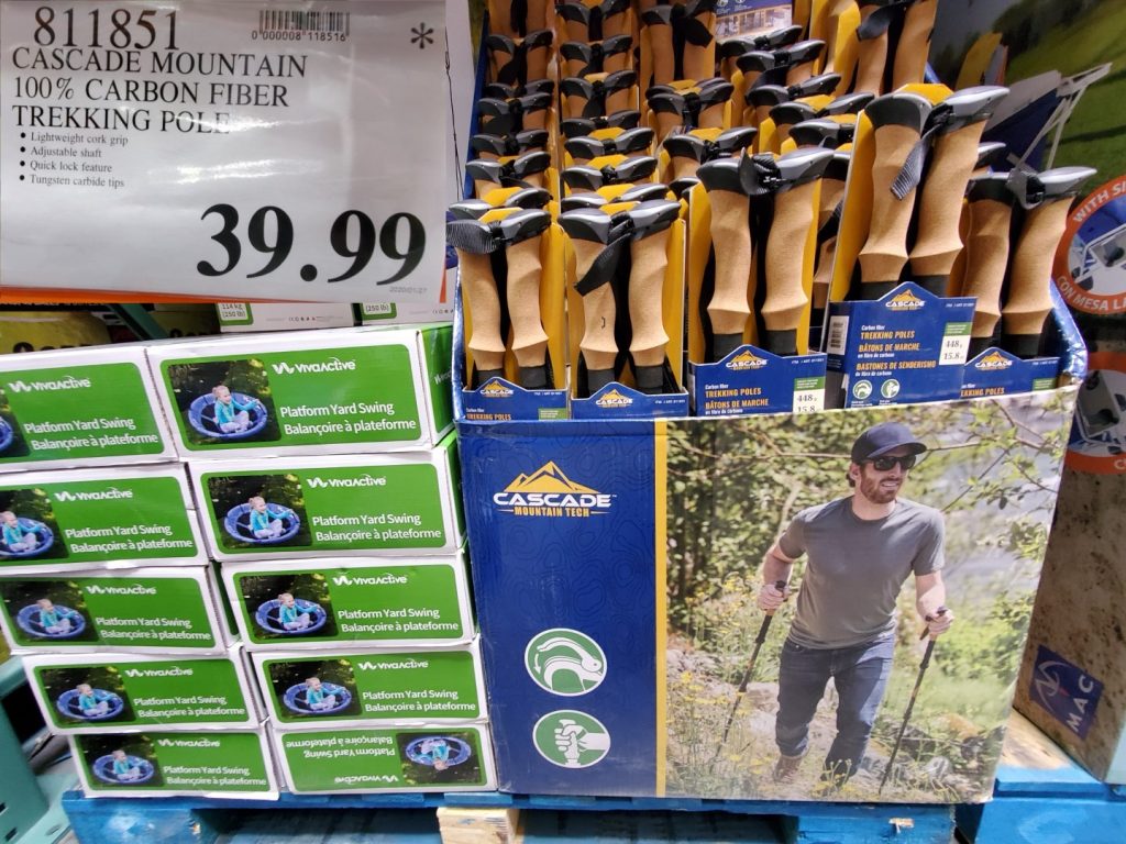 811851 CASCADE MOUNTAIN 100 CARBON FIBER TREKKING POLE 39 99 Costco