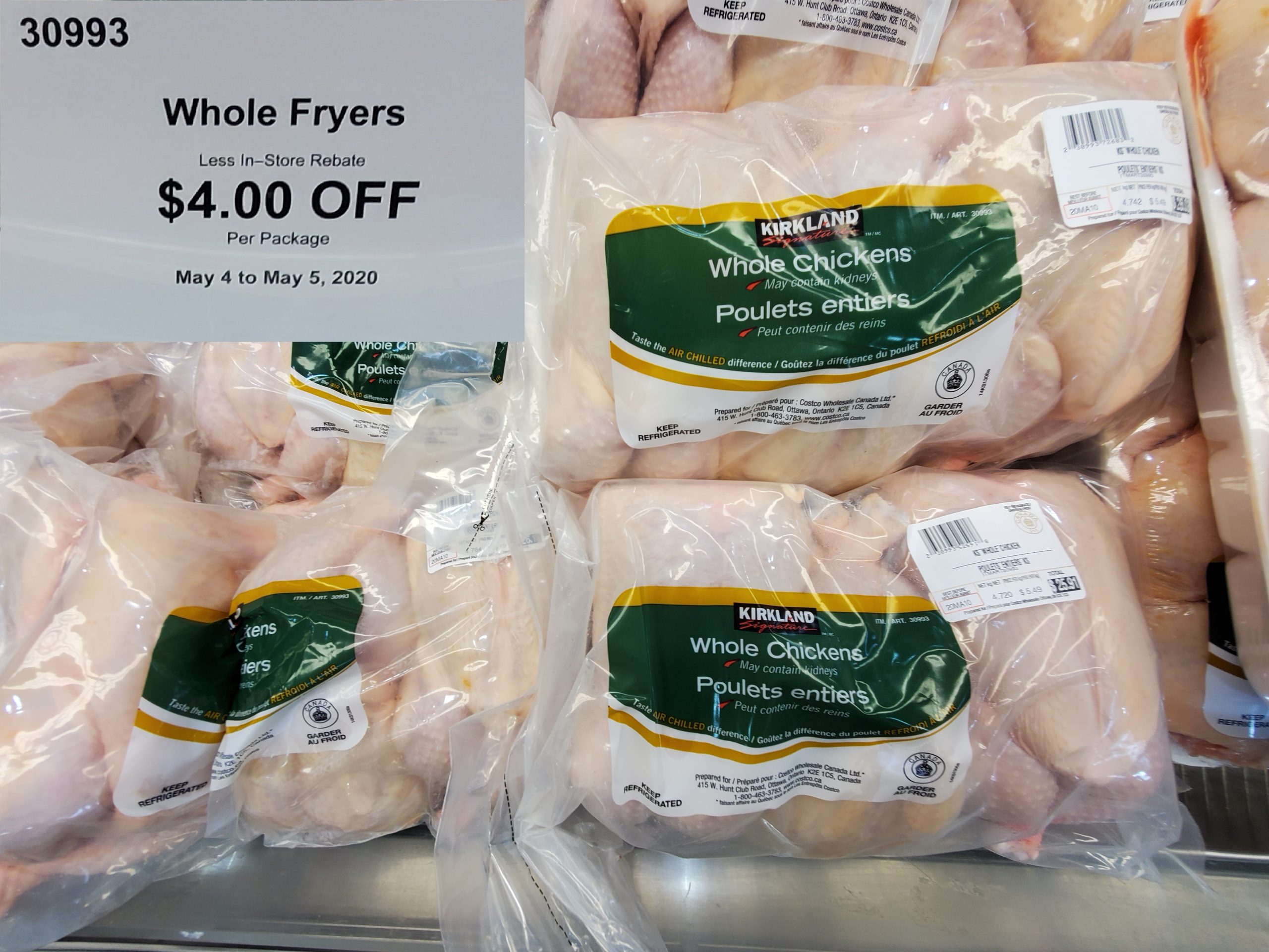 Costco whole fryer chickens