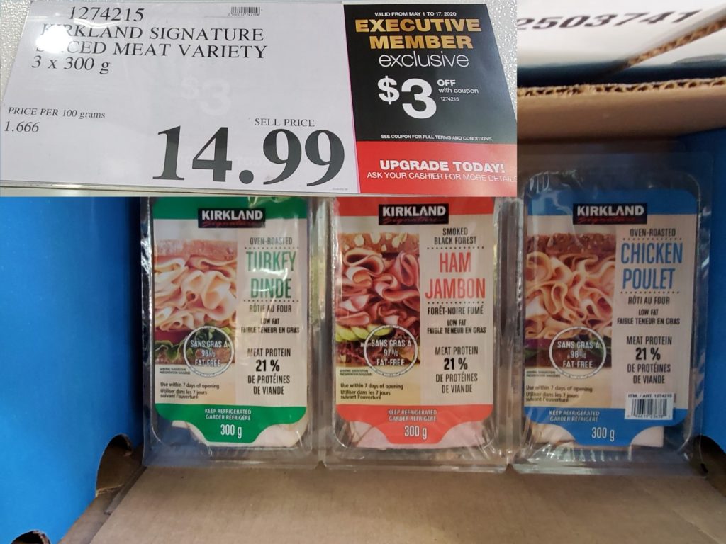 1274215 KIRKLAND SIGNATURE SLICED MEAT VARIETY 3 X 300 G 14 99 Costco
