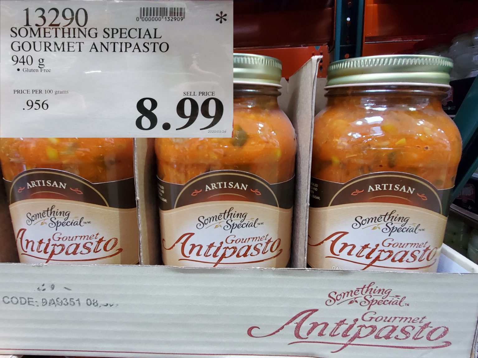 13290 SOMETHING SPECIAL GOURMET ANTIPASTO 940 G 8 99 Costco East Fan Blog