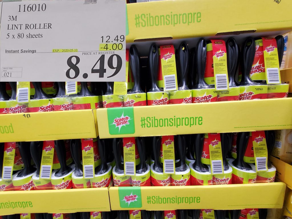 116010 3M LINT ROLLER 5 x 80 sheets 4 00 INSTANT SAVINGS EXPIRES ON