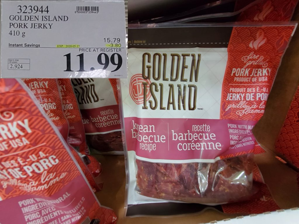 323944 GOLDEN ISLAND PORK JERKY 410 g 3 80 INSTANT SAVINGS EXPIRES ON