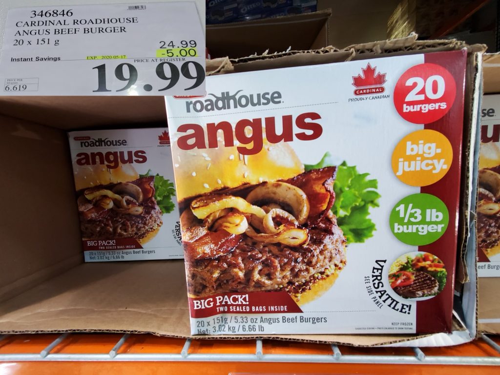 346846 CARDINAL ROADHOUSE ANGUS BEEF BURGER 20 X 151 G 5 00 INSTANT