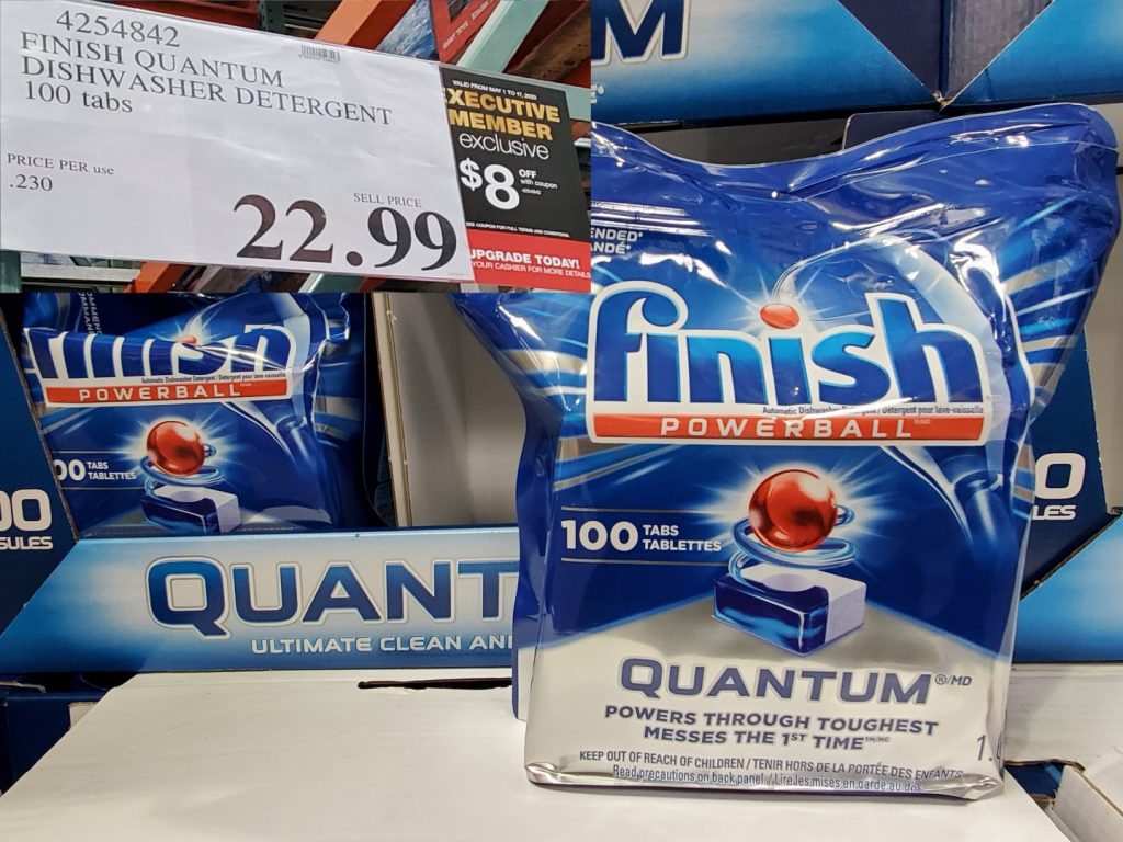 4254842 FINISH QUANTUM DISHWASHER DETERGENT 100 tabs 22 99 Costco